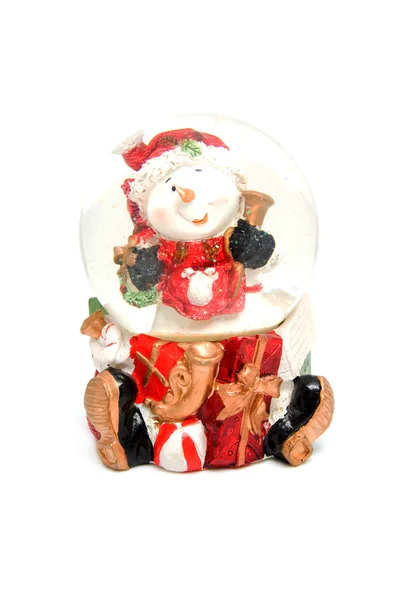 圣诞玻璃雪花球 — 图库照片