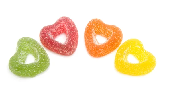 Серця цукерки з цукром — стокове фото