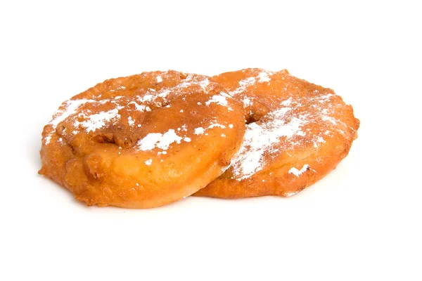 Two home bakes apple fritter — Stock Photo, Image