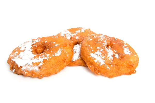 Three home bakes apple fritter — Stock Photo, Image