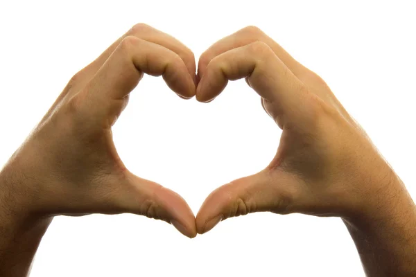 Kéz-szív alakú — Stock Fotó