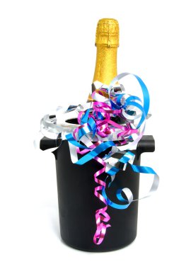 Champagne in cooler clipart