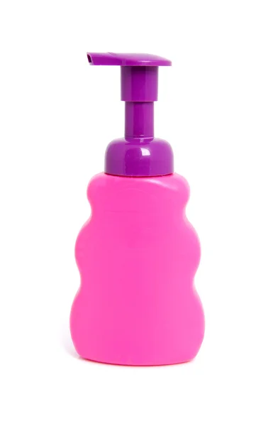 Рожевий мила пляшка — стокове фото