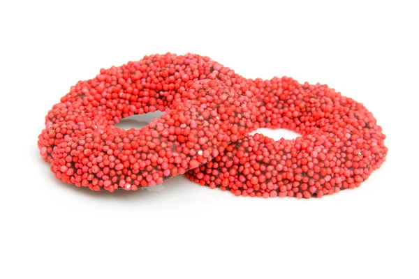 Рождественские конфеты с красными крапинами — стоковое фото