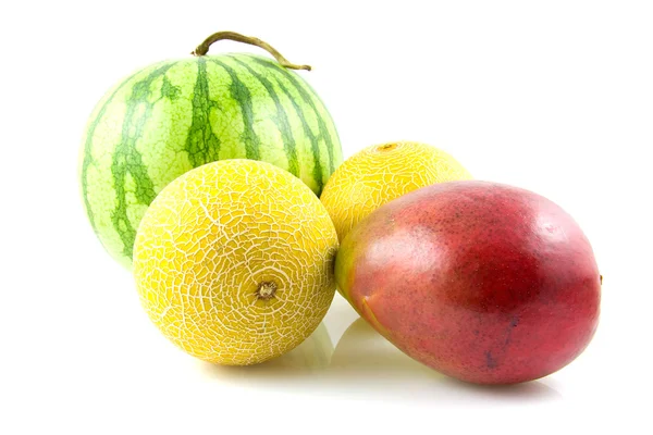 Čerstvé manga a melounu — Stock fotografie