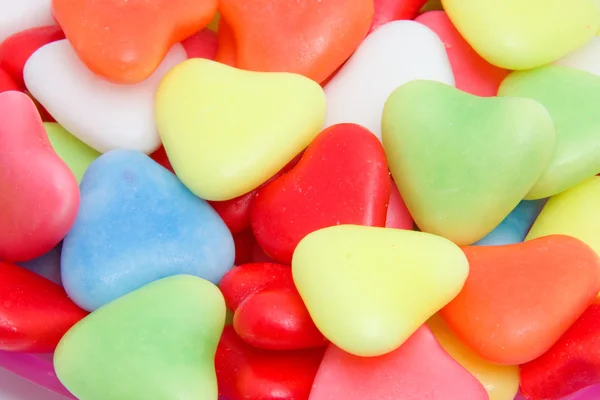 Background of hearts candy — Stock Photo, Image