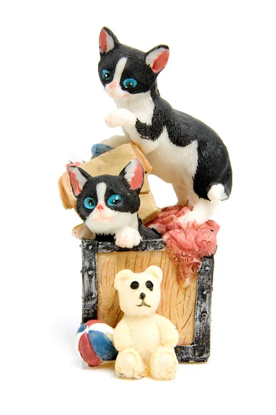 Funny kitten statue — Stock Photo, Image