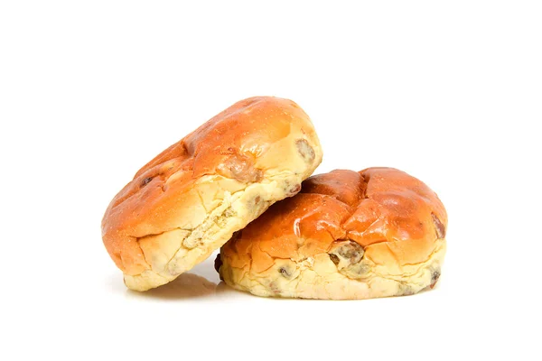 Two raising bread: krentenbol — Stock Photo, Image