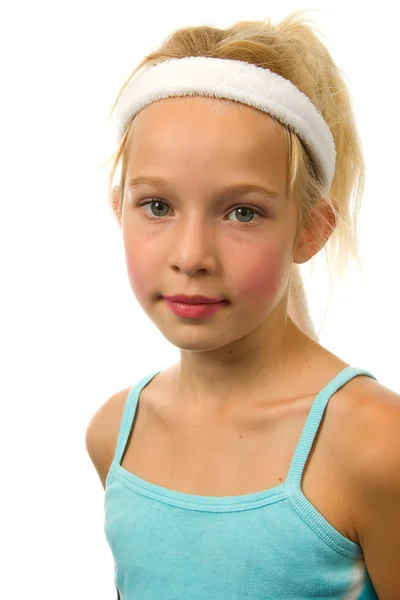 Porträtt av ung blond flicka — Stockfoto