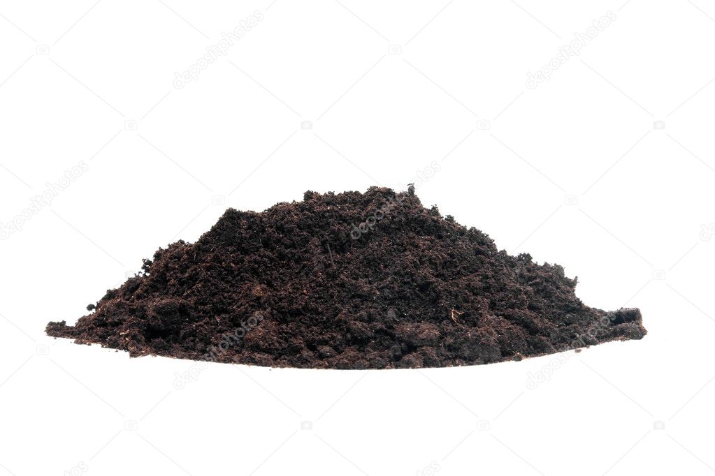 Pile of black garden soil