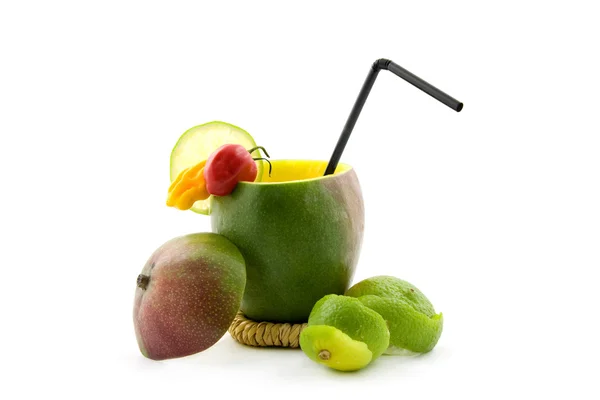 Mango cocktail with peppers and lime — Stock Photo, Image