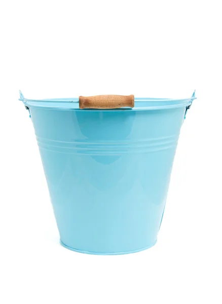 Empty blue bucket — Stock Photo, Image
