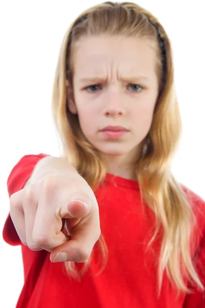 Θυμωμένος κορίτσι είναι στραμμένο — Φωτογραφία Αρχείου