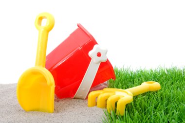 plastik oyuncaklar plaj için oynamak