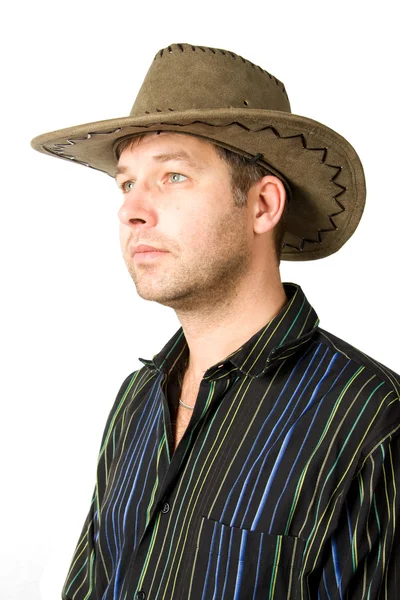 Muž s kovbojský klobouk — Stock fotografie