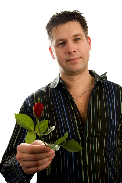 Людина з троянди — стокове фото