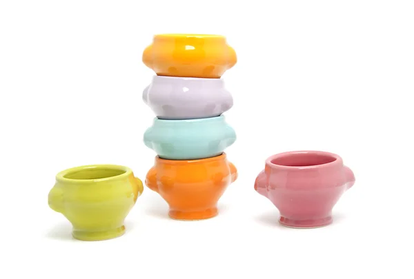 Stack of colorful bowls — Stock Photo, Image