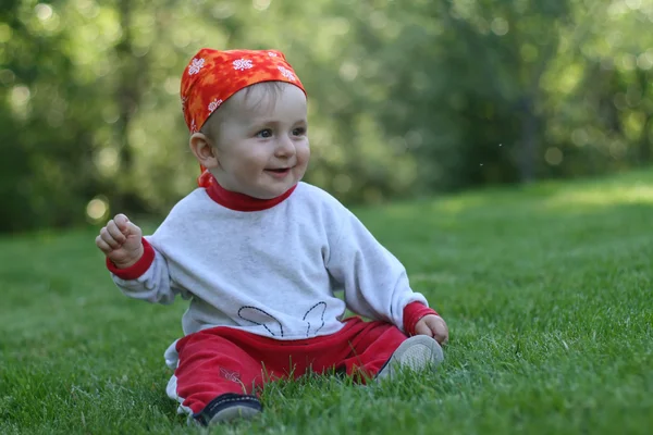 stock image Child in the grass