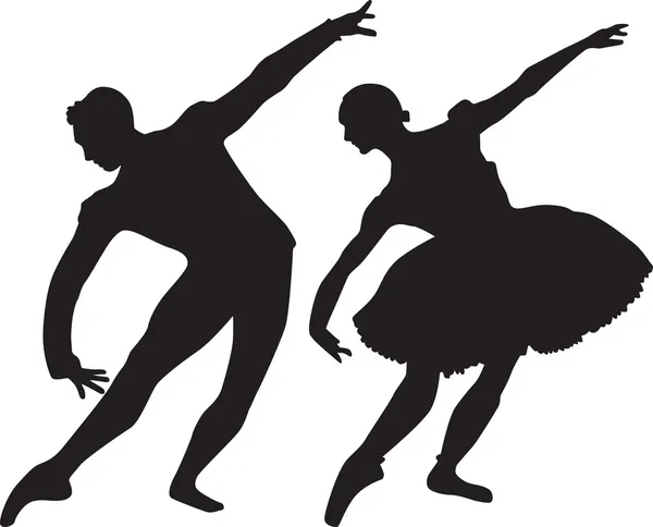 Vecteur silhouette ballet — Image vectorielle