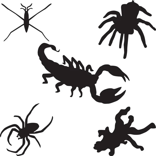 Insect silhouet vector — Stockvector