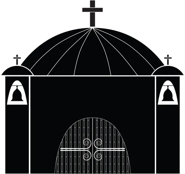 Vecteur de silhouette d'église — Image vectorielle