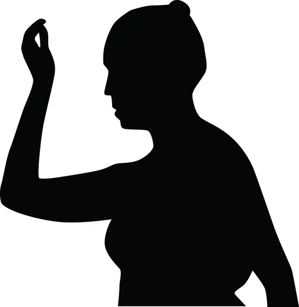 Woman silhouette vector — Stock Vector