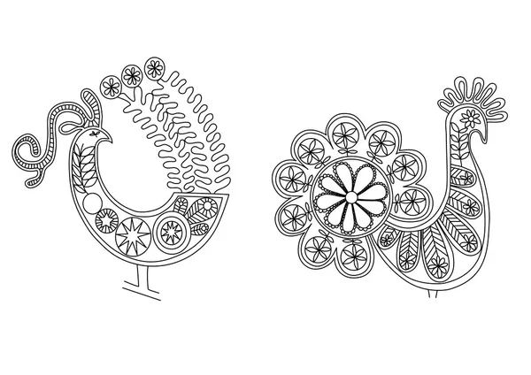 Oiseaux dentelles — Image vectorielle