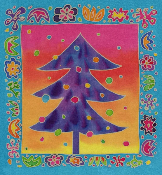 Batik christmas tree — Stock Photo, Image