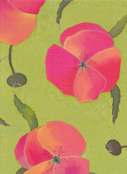 Poppys background — Stock Photo, Image