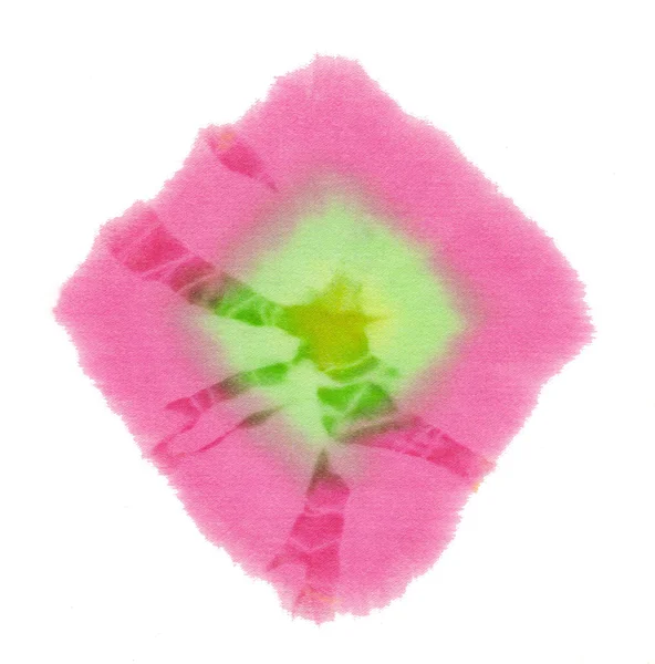 Różowy batik koło na białym tle — Zdjęcie stockowe