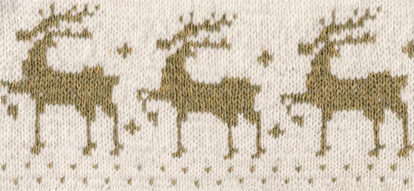 针织的驯鹿图案 — 图库照片