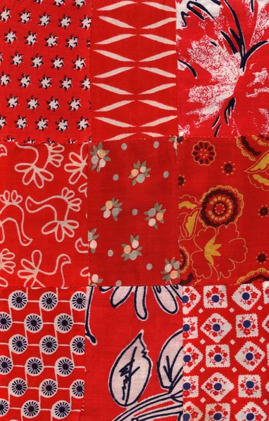 Rode quilt patroon — Stockfoto