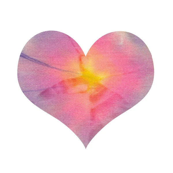 Batik heart on white background — Stock Photo, Image