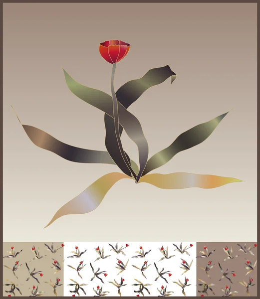 Tulip kaart — Stockvector
