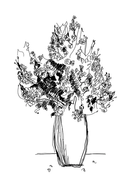 図面の花束 — ストックベクタ
