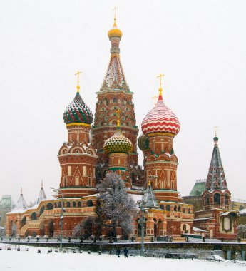 Russia moscow red square the Cathedral of the Virgin Protectress,the Cathed clipart