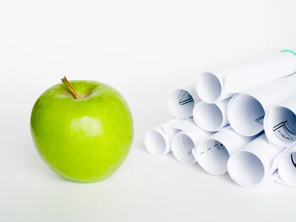 Fundo de papel da Apple branco — Fotografia de Stock