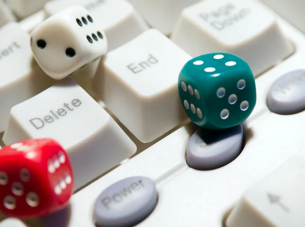 stock image Dice,standard keyboard