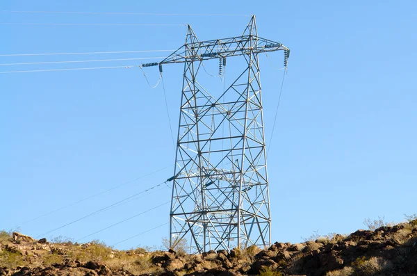 Hoover Damb Power Lines Poll Royalty Free Stock Images