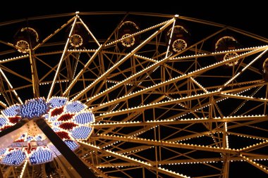 Big Fairy Ferris Wheel Park At Night clipart