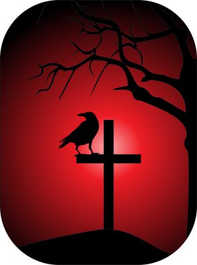 Raven vector clipart