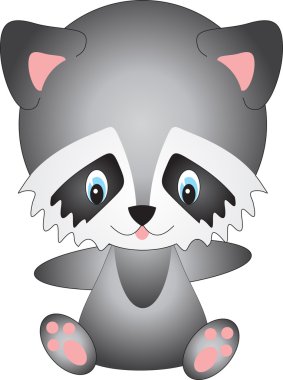 Raccoon vector clipart