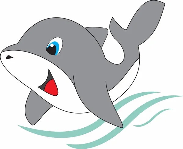 Dolfijn-vector — Stockvector
