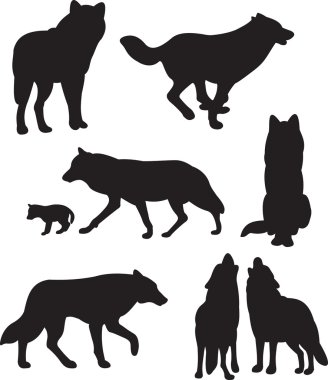 Wolfs vector clipart