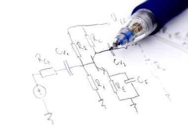 Electronic schematic clipart