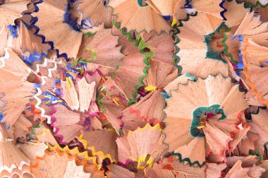 Color pencil's shavings clipart