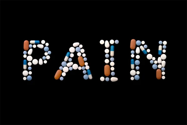 Word pin written with pills — Stock Photo, Image