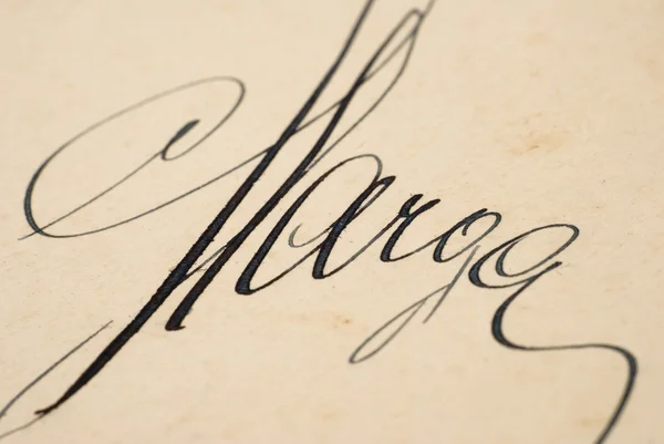 Old beautiful signature — Stock Photo, Image
