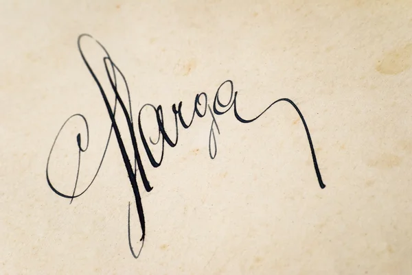 Vanha kaunis allekirjoitus — kuvapankkivalokuva
