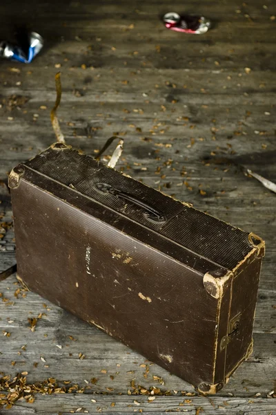 Çanta yıpranmış eski — Stok fotoğraf
